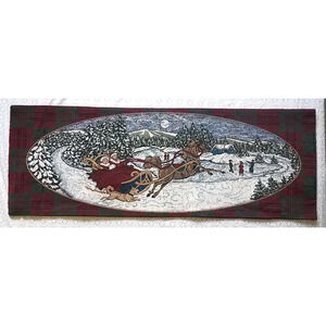 1994 Winter Wonder 36" Tapestry Table Runner- Manual Woodworkers & Weavers